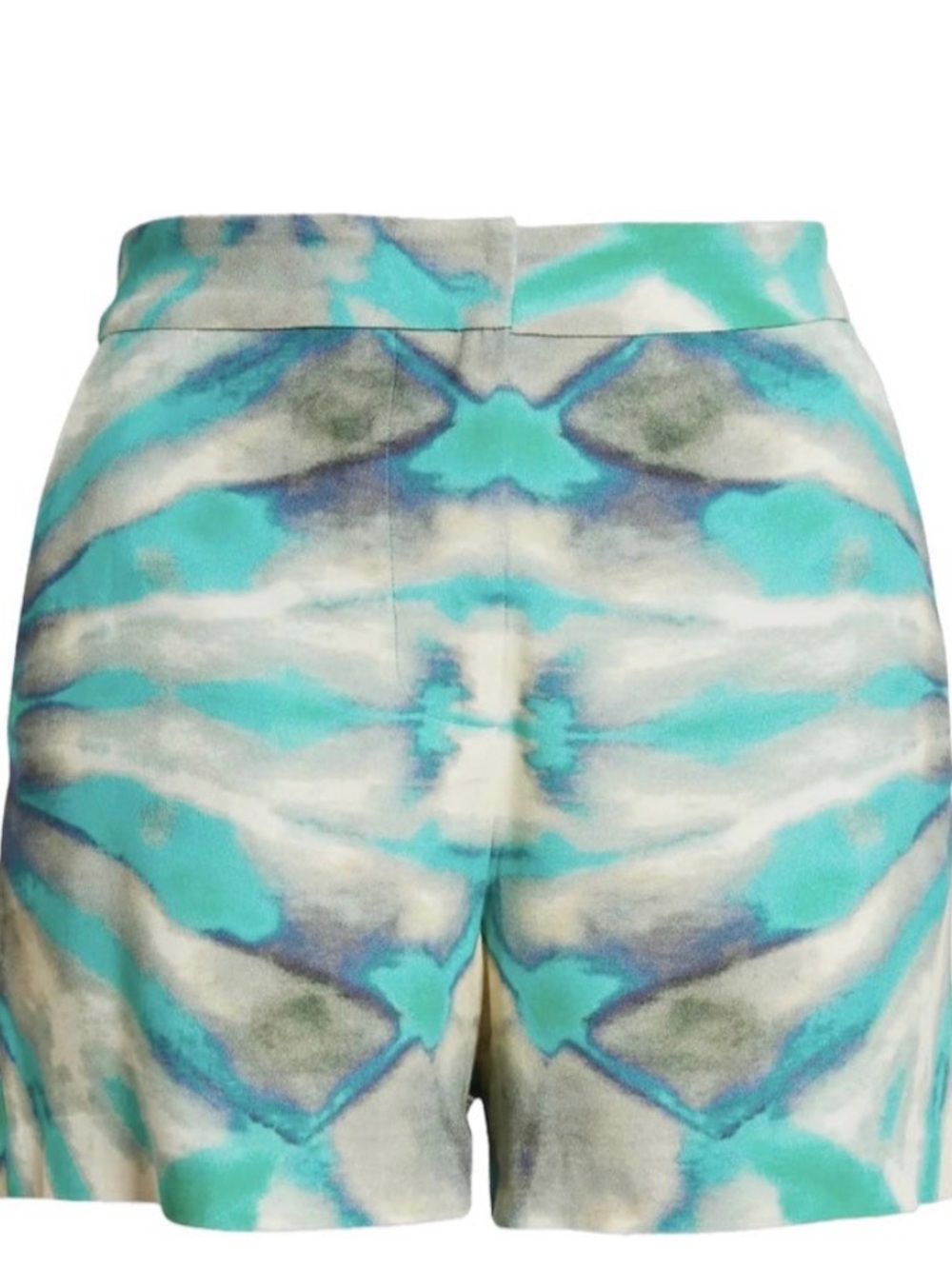 Alexis Turquoise and White Tie-Dye High-Rise Shorts Size Small